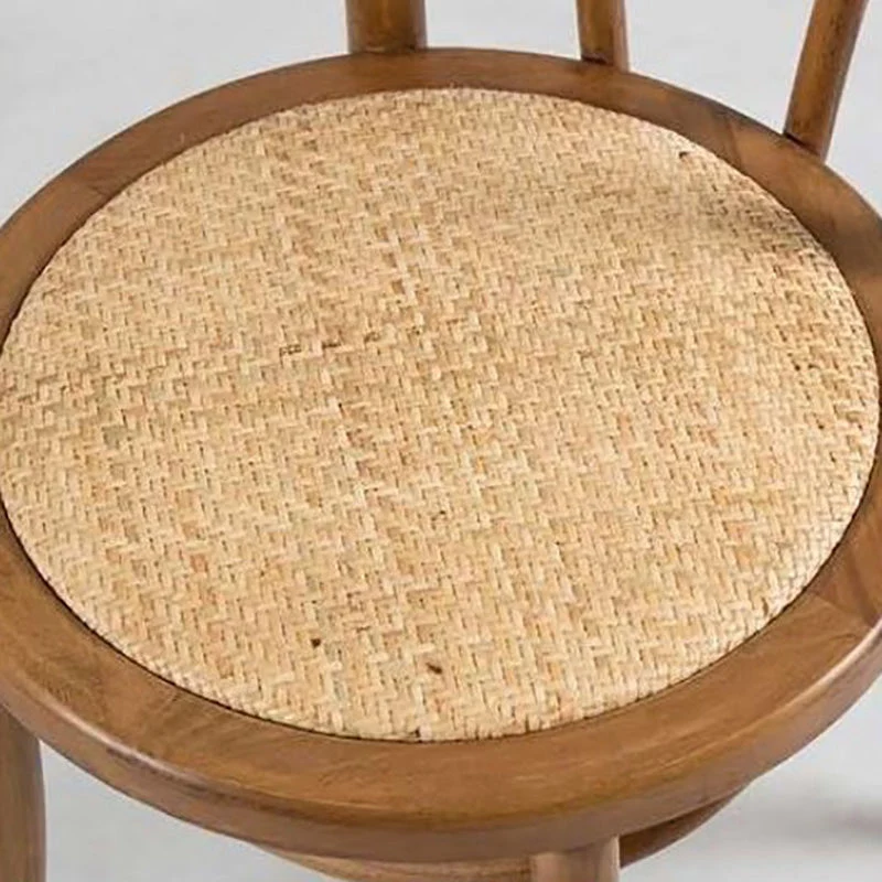 Sedie da sala da pranzo legno della fattoria Sedie da pranzo senza braccioli con schienale aperto per ristorante Clearhalo