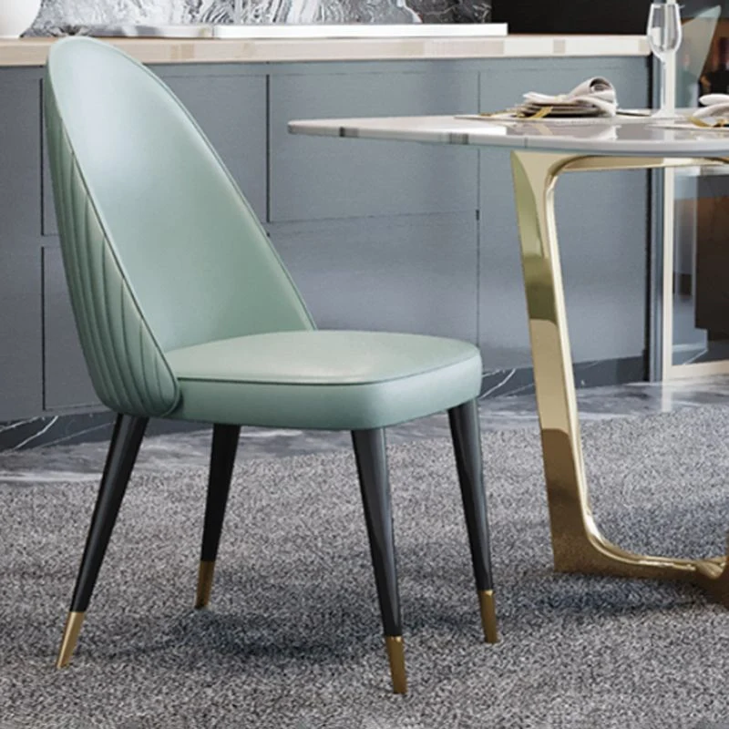 Sedie da sala da pranzo legno glamour Sedie da pranzo imbottite senza braccioli per uso domestico (set di 2) Clearhalo