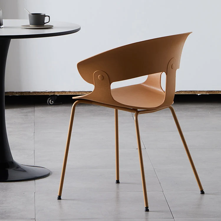 Sedie da sala da pranzo plastica con poltrona da pranzo industriale metallo per uso ristorante Clearhalo