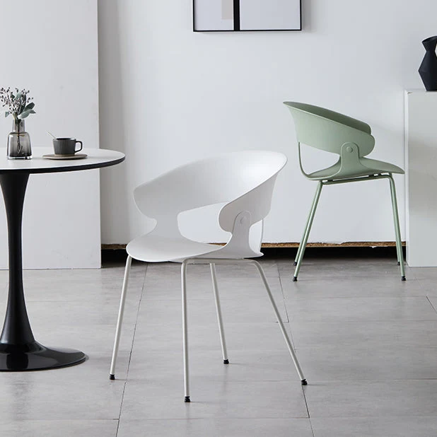 Sedie da sala da pranzo plastica con poltrona da pranzo industriale metallo per uso ristorante Clearhalo