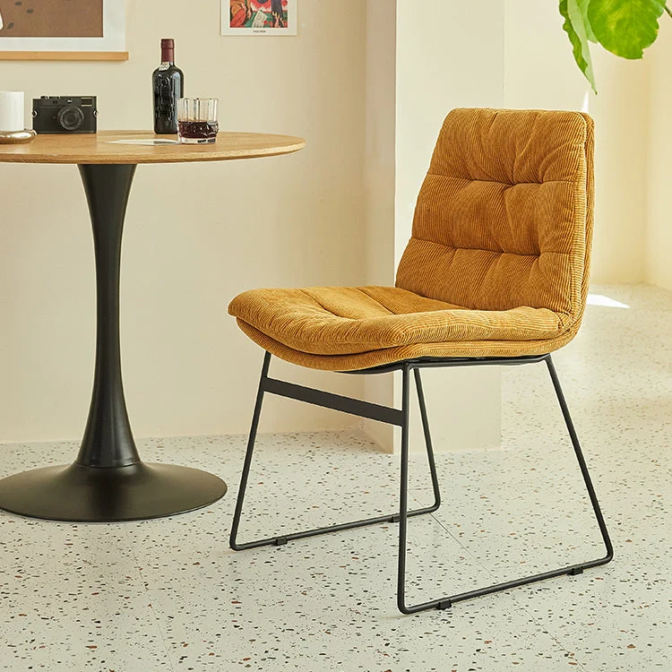 Sedie da sala da pranzo stile moderno Poltrone da pranzo da cucina con gambe metallo Clearhalo