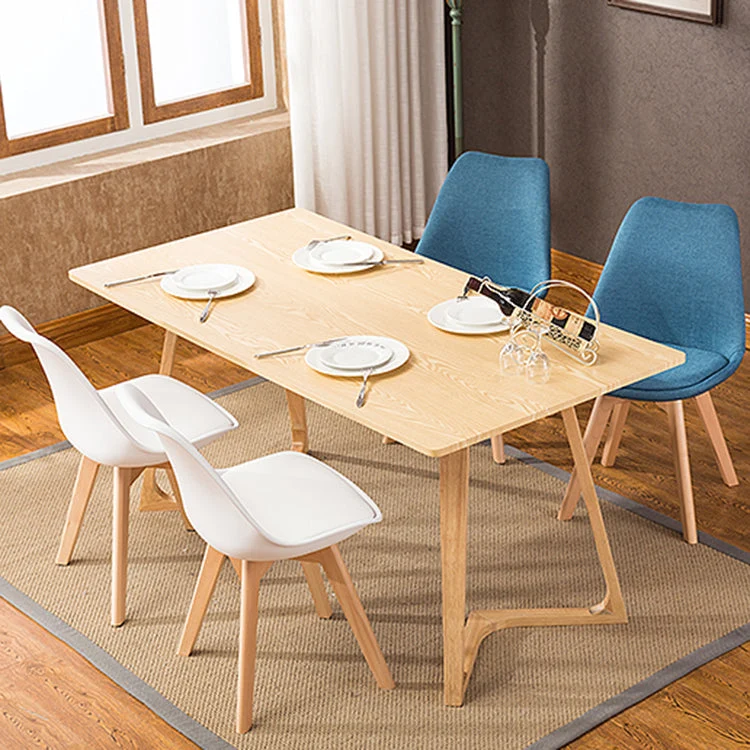Sedie da sala da pranzo stile moderno Sedie solide senza braccioli con gambe legno Clearhalo