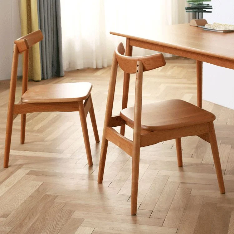 Sedie da sala da pranzo stile moderno Sedie da pranzo solide senza braccioli con gambe legno Clearhalo