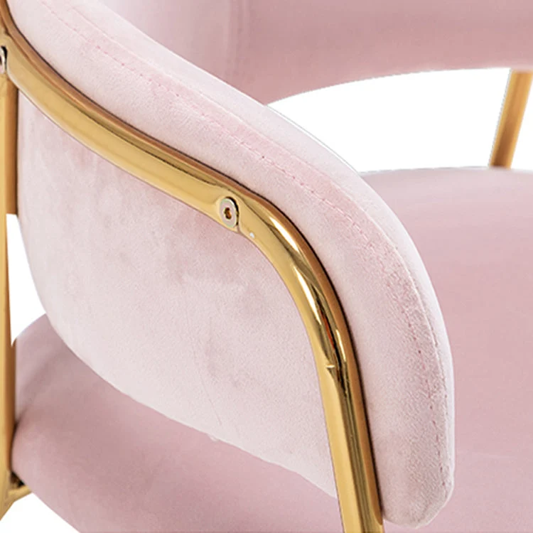 Sedie da sala da pranzo velluto glamour Sedia laterale da pranzo con schienale aperto per uso ristorante Clearhalo