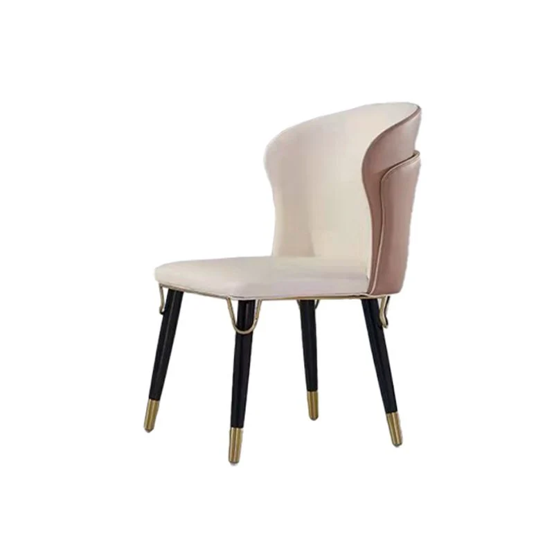 Sedie scandinave con schienale massiccio senza braccioli Sedie da pranzo pelle per cucina Clearhalo