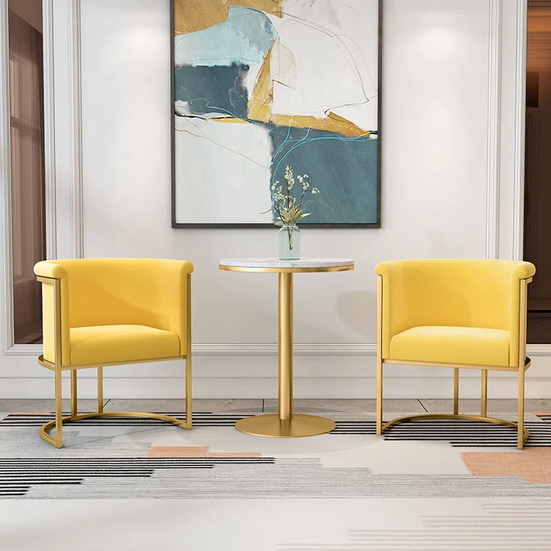 Sedie senza braccioli imbottite stile scandinavo Sedie laterali con schienale solido per la casa Clearhalo