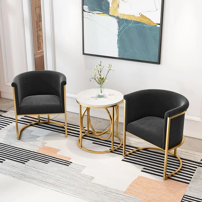 Sedie senza braccioli imbottite stile scandinavo Sedie laterali con schienale solido per la casa Clearhalo