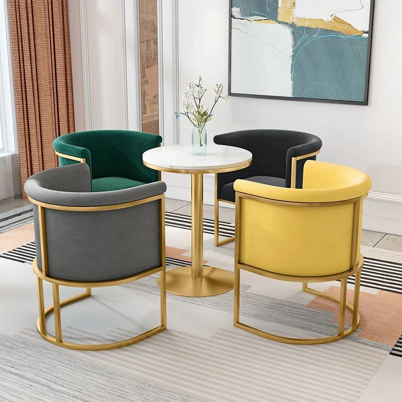 Sedie senza braccioli imbottite stile scandinavo Sedie laterali con schienale solido per la casa Clearhalo