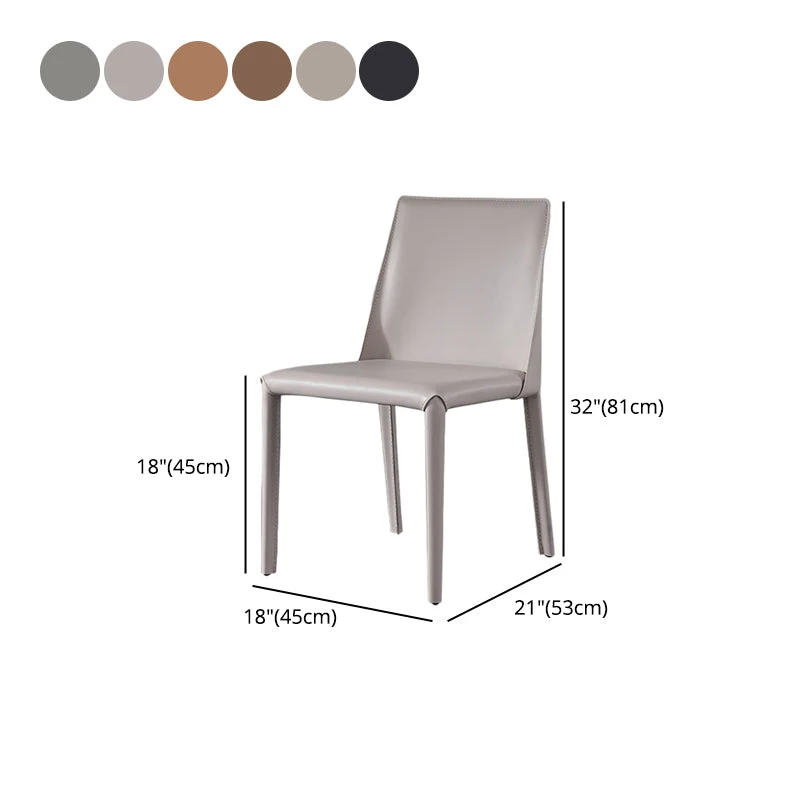 Sedie senza braccioli per sala da pranzo glamour Sedie da pranzo con base metallo ecopelle Clearhalo