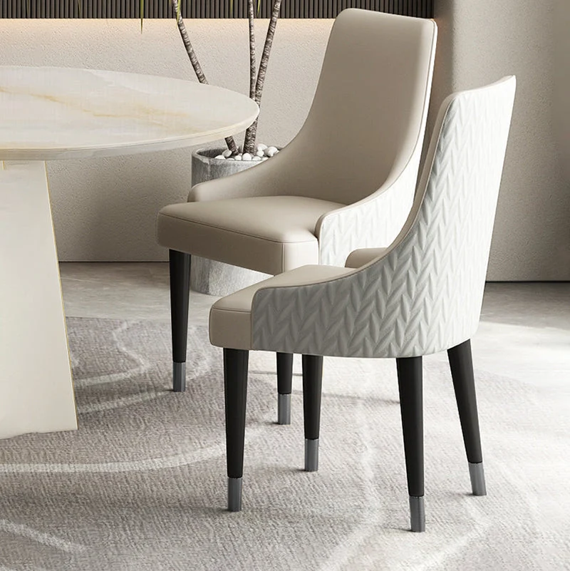 Sedie Stile Contemporaneo Sedie da Pranzo con Braccioli e Gambe Legno per Cucina Clearhalo