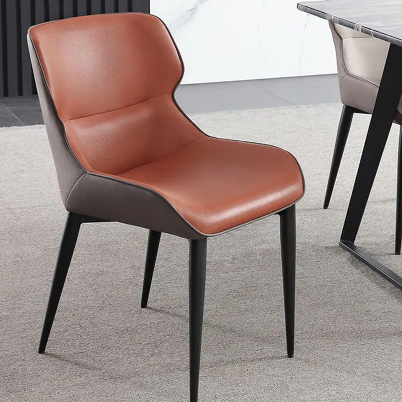 Sedie stile moderno ecopelle Poltrona con bracciolo Wingback per uso domestico Clearhalo