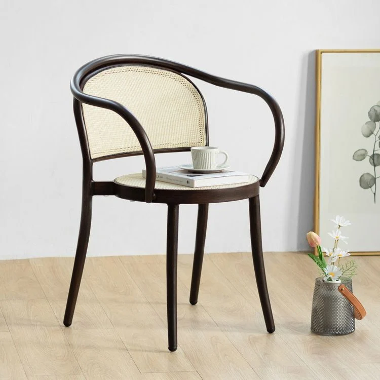 Sedie Stile Moderno Poltrona da Pranzo Impilabile con Gambe Legno per Cucina Clearhalo