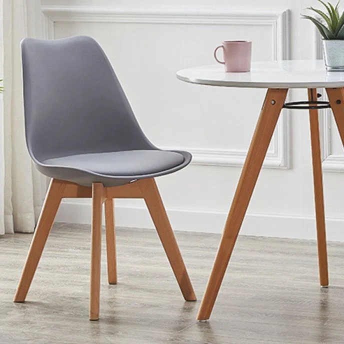 Sedie stile moderno Sedia da cucina senza braccioli con gambe legno Clearhalo