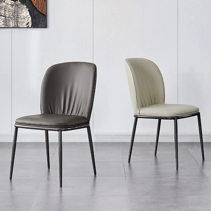 Sedie Stile Moderno Sedia Senza Braccioli per Cucina con Gambe Metallo Clearhalo