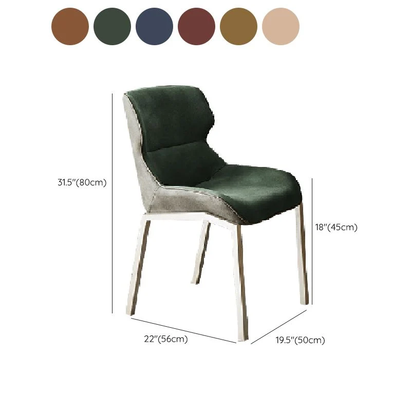 Sedie Stile Moderno Sedie da Pranzo con Gambe Metallo per Cucina Clearhalo