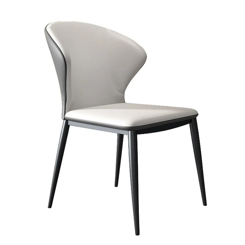 Sedie stile moderno Sedie da pranzo senza braccioli per cucina con gambe metallo Clearhalo