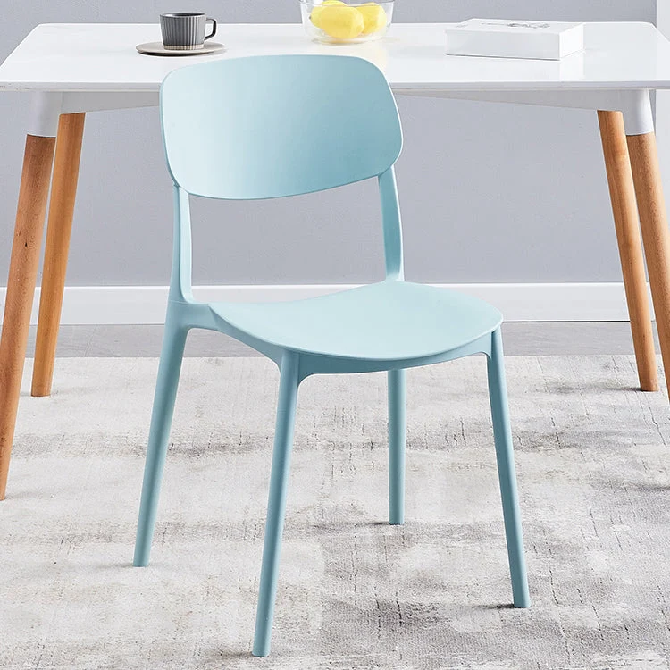 Sedie stile nordico glamour Sedia da cucina senza braccioli con gambe plastica Clearhalo