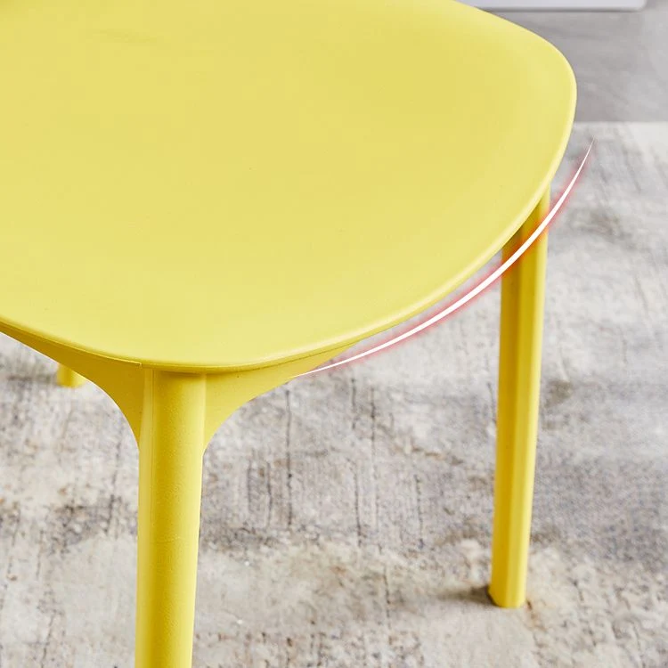 Sedie stile nordico glamour Sedia da cucina senza braccioli con gambe plastica Clearhalo
