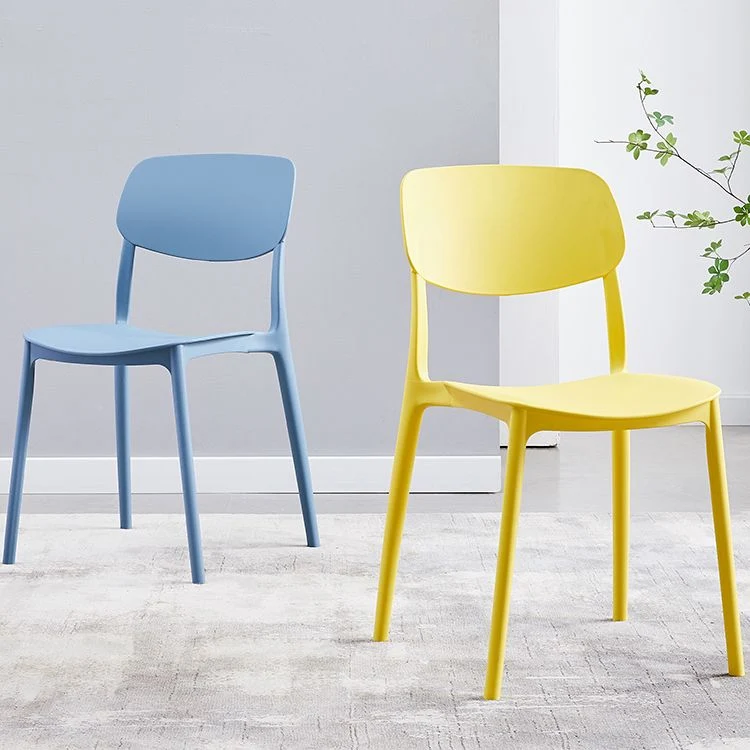 Sedie stile nordico glamour Sedia da cucina senza braccioli con gambe plastica Clearhalo