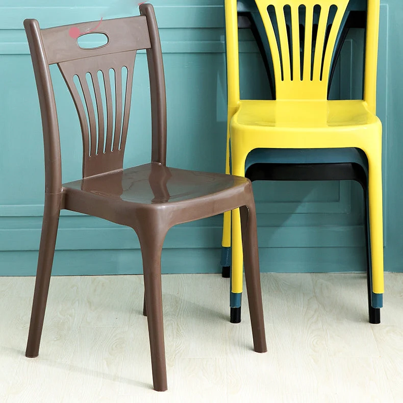 Sedie stile nordico Sedie da pranzo senza braccioli per cucina con gambe plastica Clearhalo