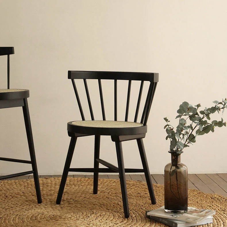Sedie tradizionali da pranzo legno senza braccioli Sedia con schienale Windsor per uso domestico Clearhalo