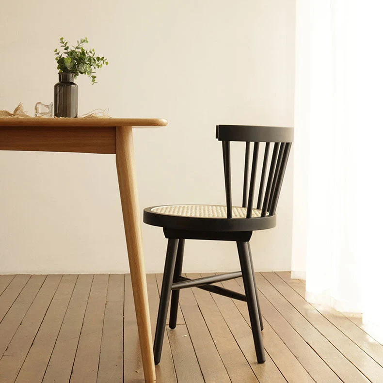 Sedie tradizionali da pranzo legno senza braccioli Sedia con schienale Windsor per uso domestico Clearhalo