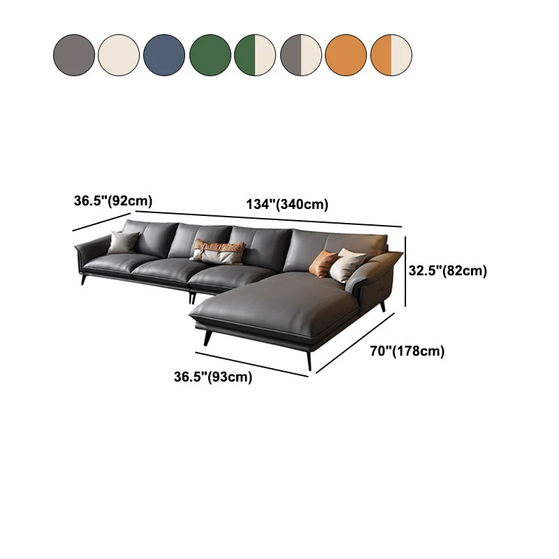 Sedile imbottito spugna di pelle con cuscino schienale divano componibile bianco/arancione/verde/grigio Clearhalo