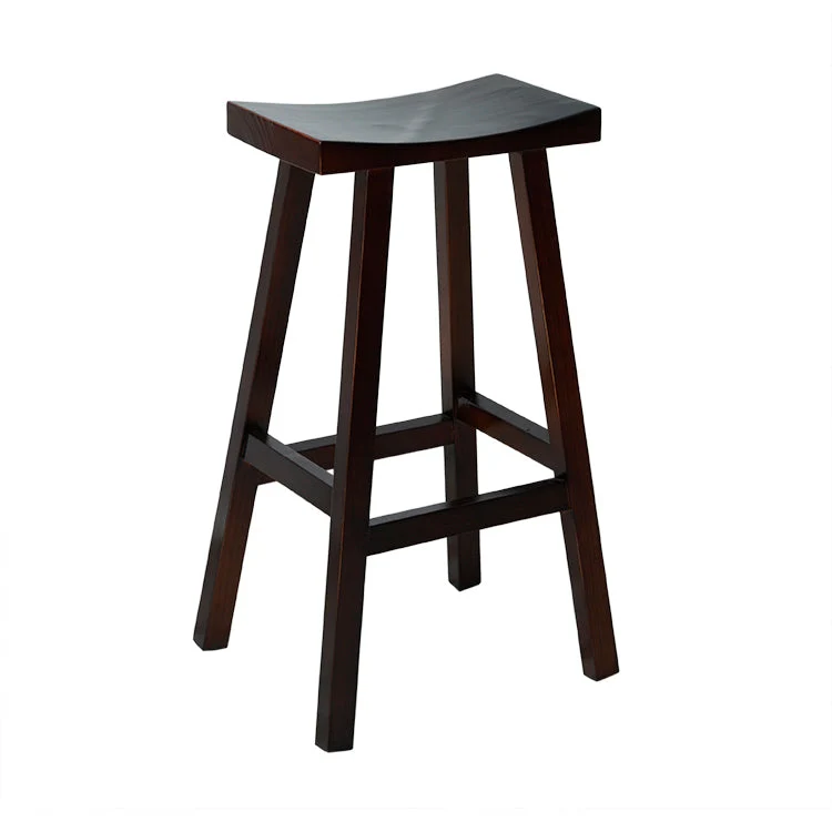 Sedile sagomato Poggiapiedi Sgabello ad altezza contrappeso Sgabello da bar e bancone moderno legno massello Clearhalo