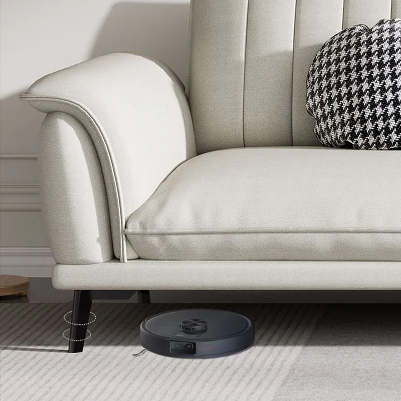 Sedute ecopelle per soggiorno con braccioli svasati con cuscino cucito glamour Clearhalo