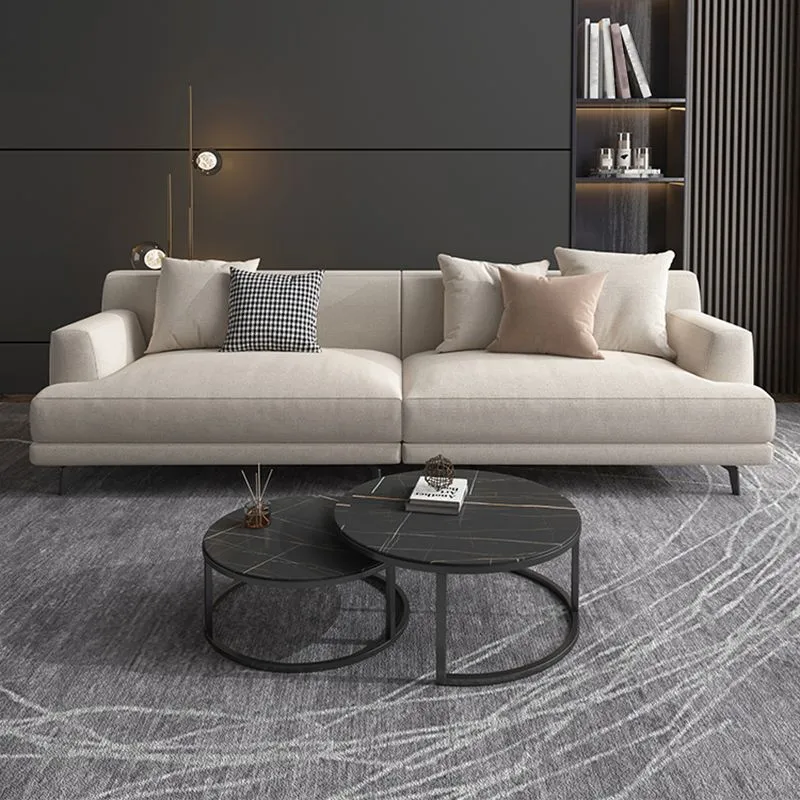 Sedute standard con bracciolo incassato per soggiorno fisso resistente alle macchie Clearhalo