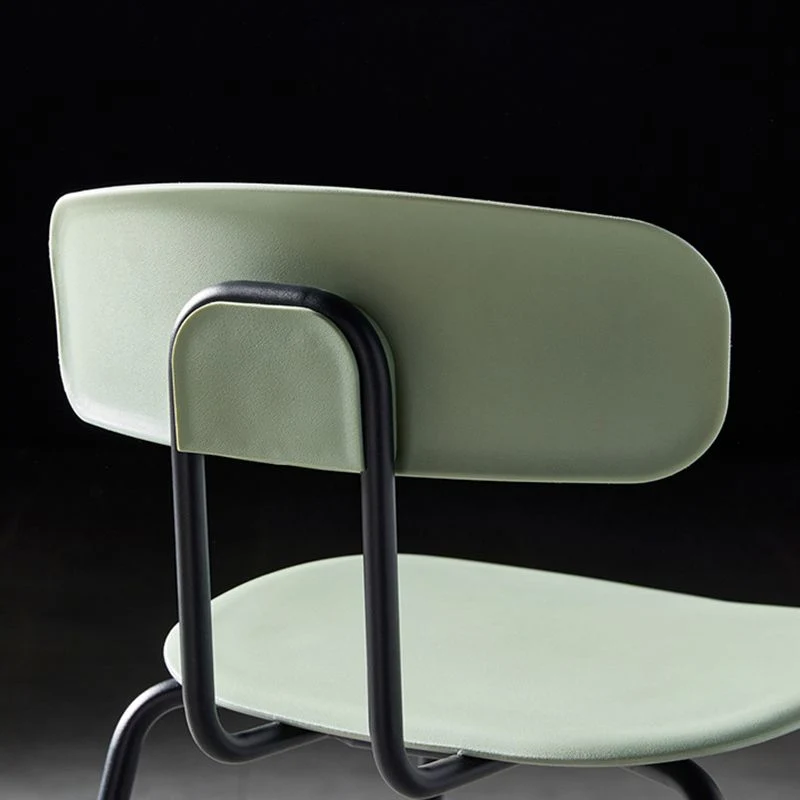 Seggiolone da bar con schienale pelle stile nordico, seggiolone da reception Clearhalo