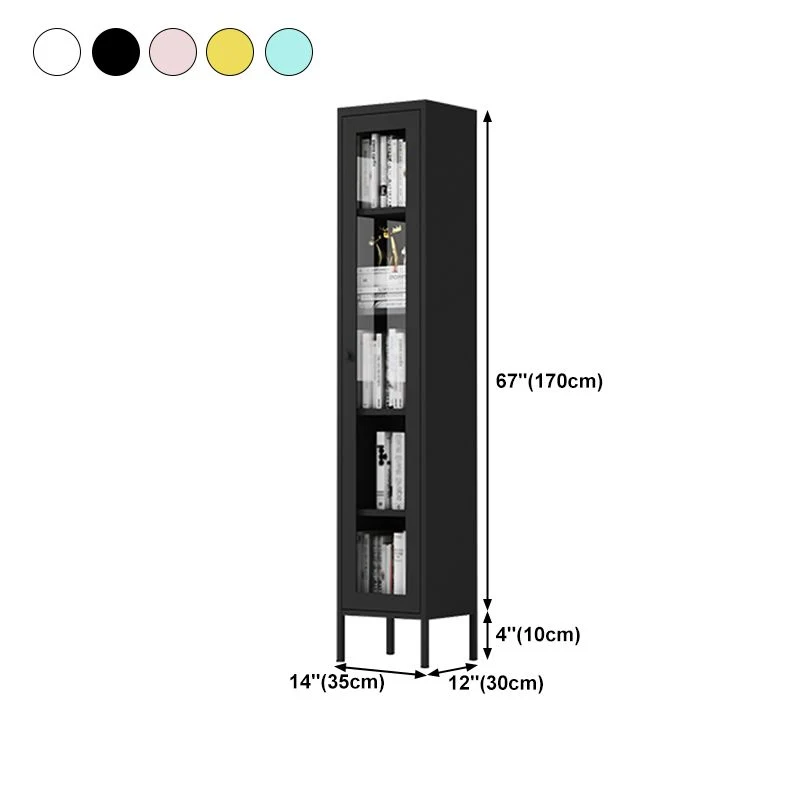Server da cucina moderno Server da pranzo con porta vetro da 71 pollici di altezza per soggiorno Clearhalo