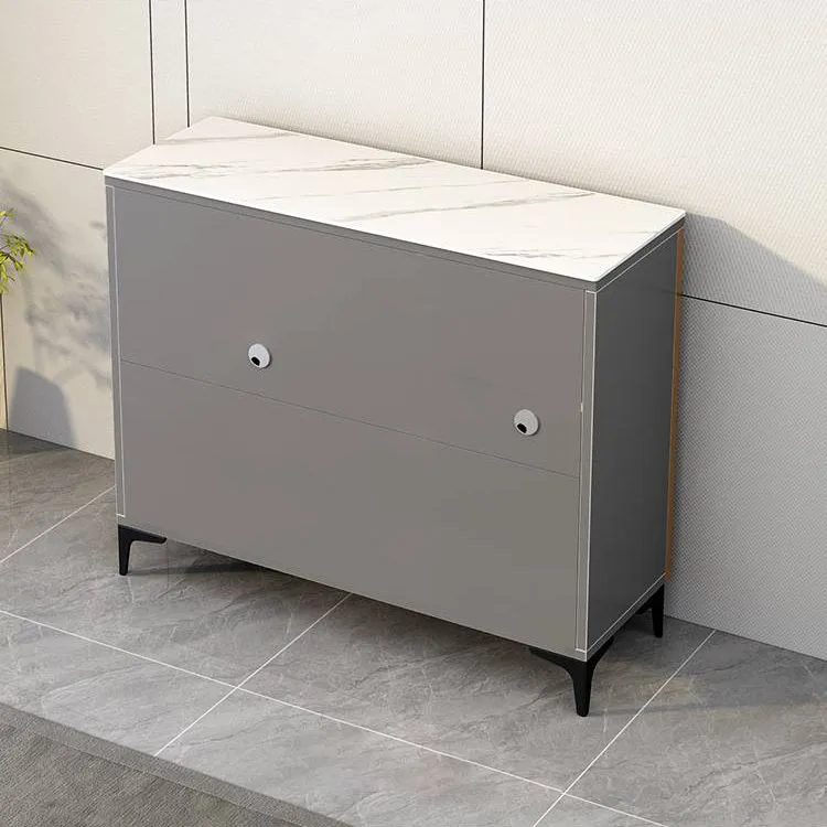 Server da cucina stile glam con piano pietra per buffet con ante vetro per sala da pranzo Clearhalo