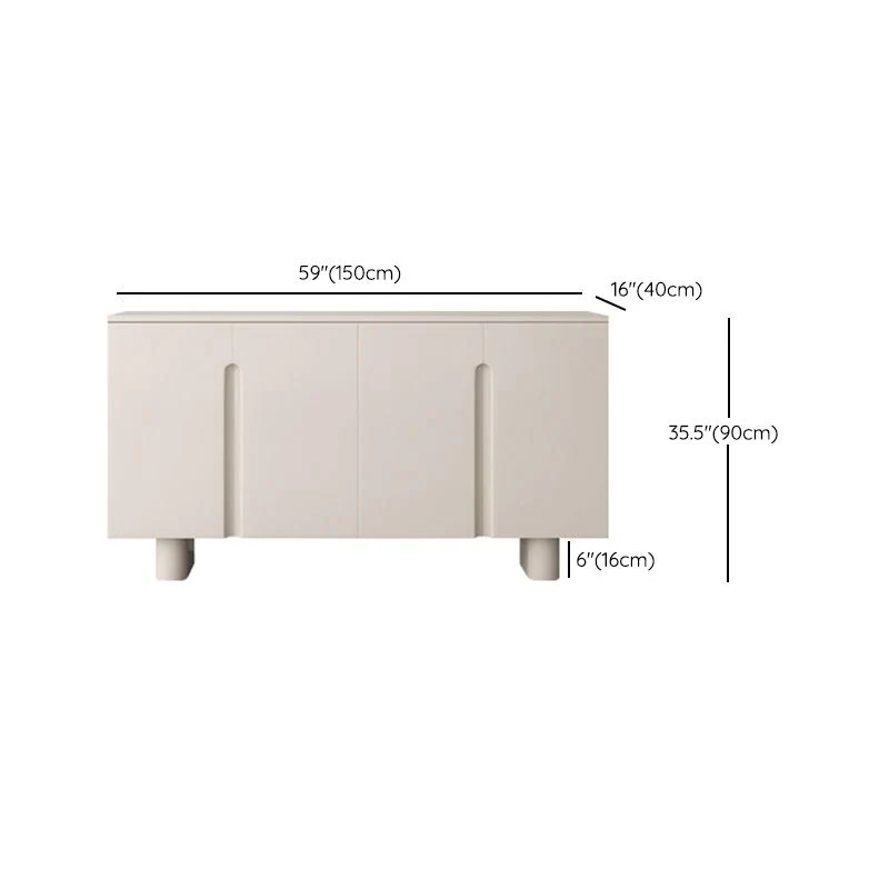 Server da pranzo contemporaneo Server da buffet legno ingegnerizzato con ante per cucina Clearhalo
