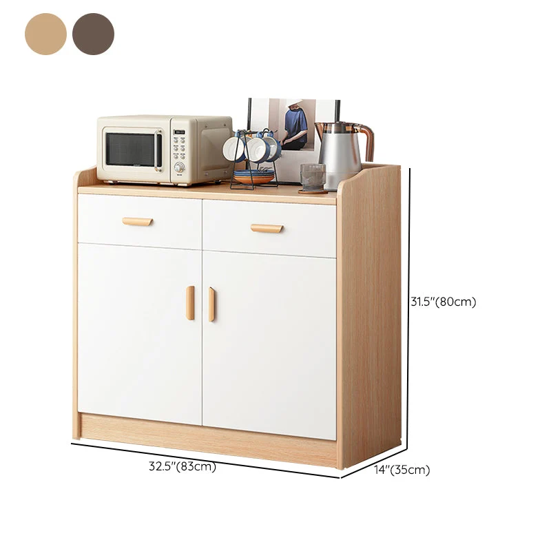Server da pranzo legno ingegnerizzato stile moderno con cassetto e contenitore Clearhalo