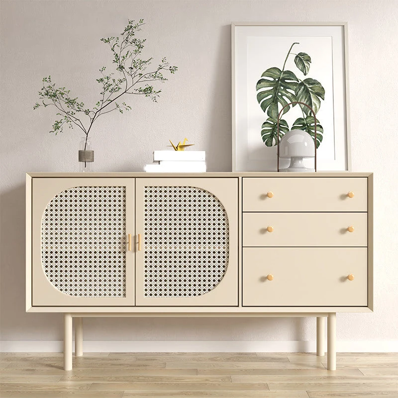 Server da pranzo moderno Server da buffet legno ingegnerizzato con cassetti per cucina Clearhalo