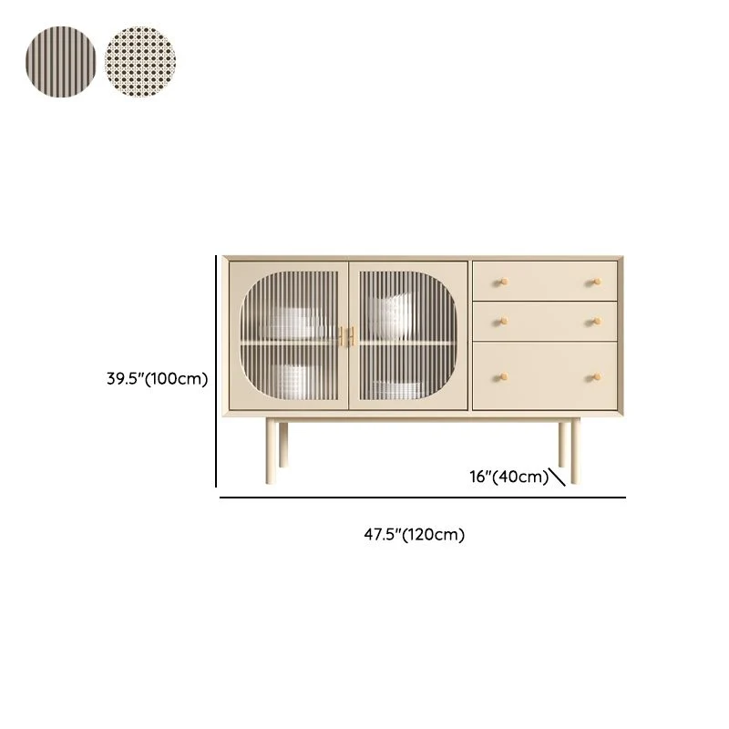 Server da pranzo moderno Server da buffet legno ingegnerizzato con cassetti per cucina Clearhalo