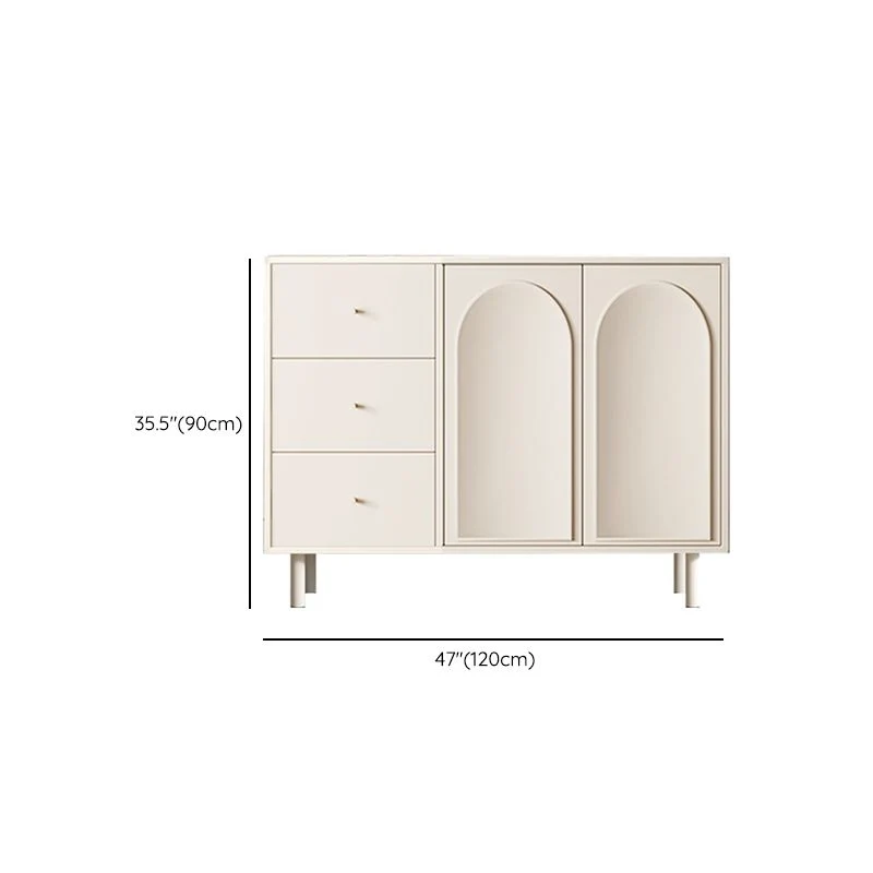Server da pranzo moderno Server da buffet legno ingegnerizzato con ante per soggiorno Clearhalo
