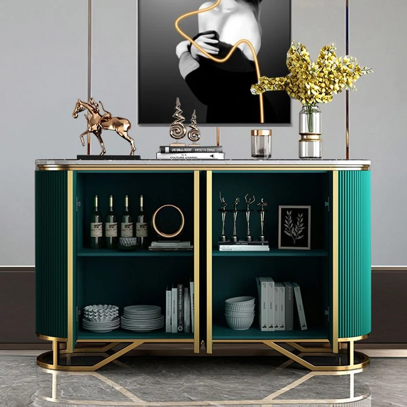 Server da pranzo stile glam Server da buffet con piano pietra da 36 pollici di altezza per cucina Clearhalo