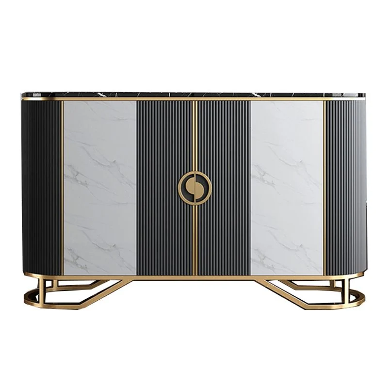 Server da pranzo stile glam Server da buffet con piano pietra da 36 pollici di altezza per cucina Clearhalo