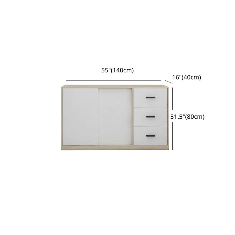 Server da sala da pranzo legno di produzione contemporanea con porta e cassetto Clearhalo