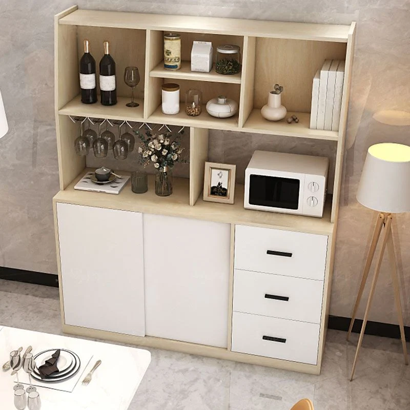 Server da sala da pranzo legno di produzione contemporanea con porta e cassetto Clearhalo
