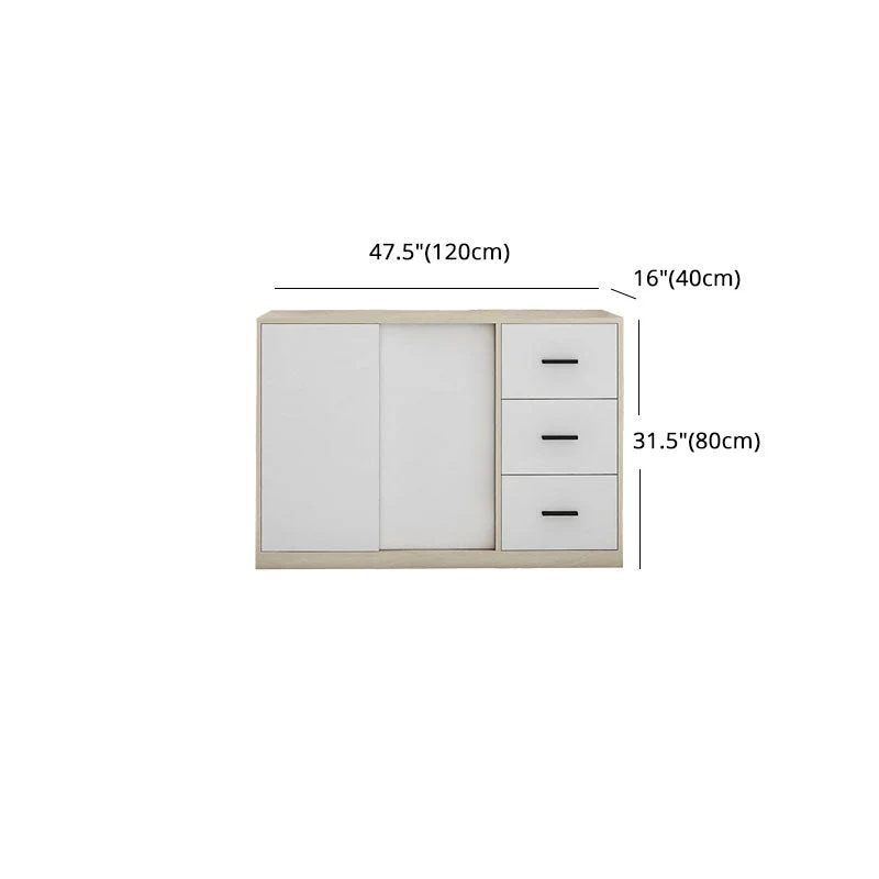 Server da sala da pranzo legno di produzione contemporanea con porta e cassetto Clearhalo