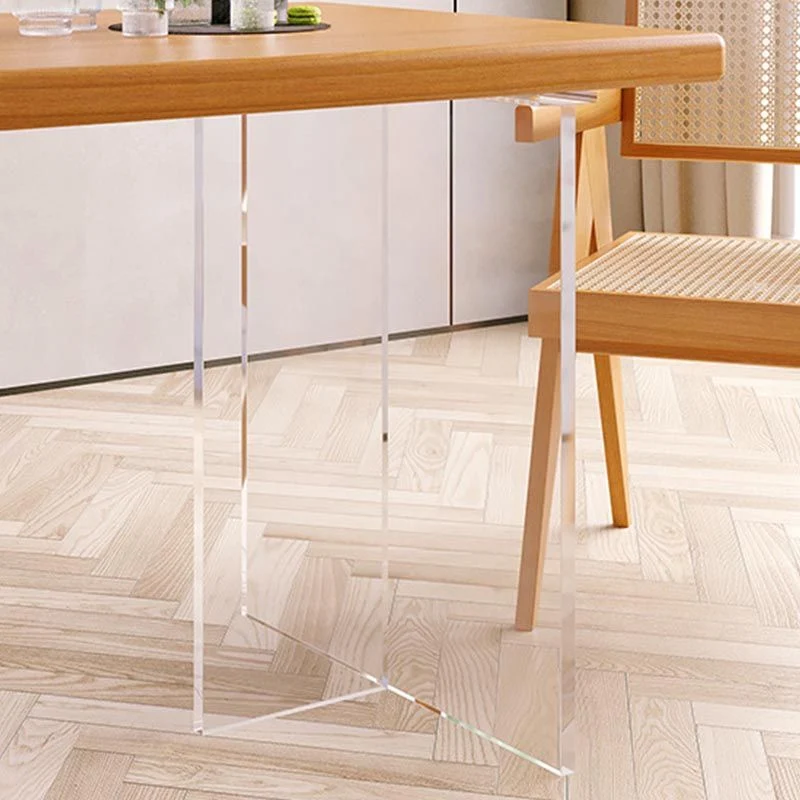 Set di mobili da pranzo moderni Tavolo da pranzo e sedie legno massello da 1/2/5 pezzi Clearhalo
