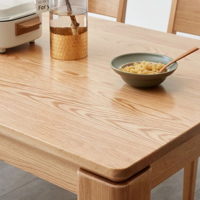 Set di mobili da pranzo da pranzo legno massello rettangolare stile moderno da 1/4/5 pezzi Clearhalo
