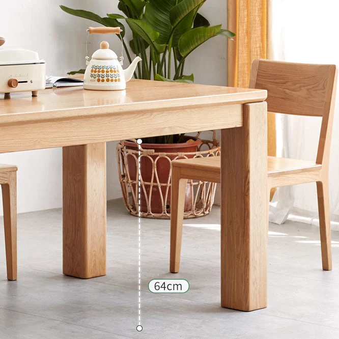 Set di mobili da pranzo da pranzo legno massello rettangolare stile moderno da 1/4/5 pezzi Clearhalo