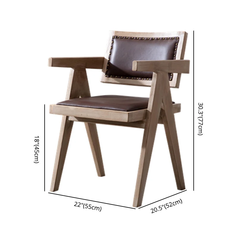 Set di poltrone da cucina per sala da pranzo, stile rustico, legno di frassino, con schienale aperto Clearhalo