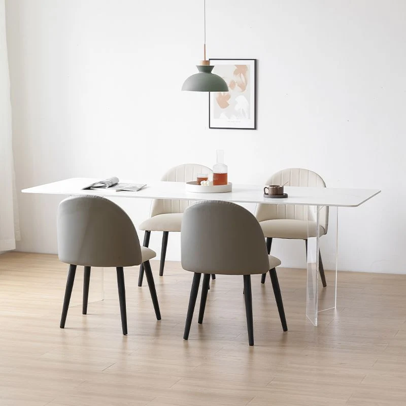 Set da pranzo acrilico stile designer 1/4/5 pezzi Set da pranzo per tavolo da casa Clearhalo