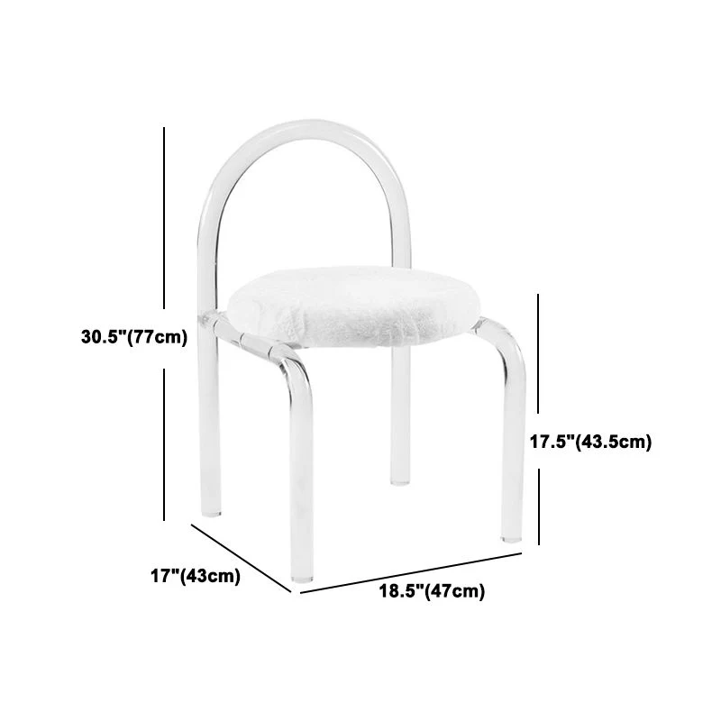 Set da pranzo acrilico stile designer Set da pranzo rettangolare da 1/2/5 pezzi Clearhalo