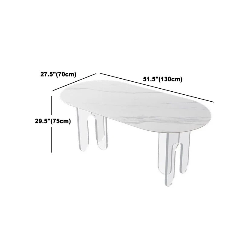 Set da pranzo acrilico stile designer Set da pranzo rettangolare da 1/2/5 pezzi Clearhalo